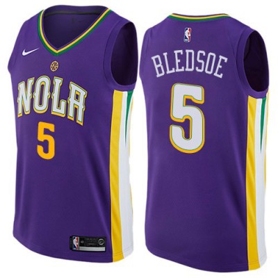 Nike New Orleans Pelicans #5 Eric Bledsoe Purple Youth NBA Swingman City Edition Jersey